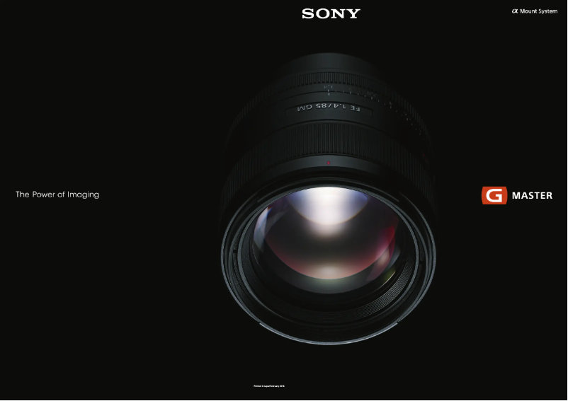 Page 1 de la notice Brochure Sony SEL20TC