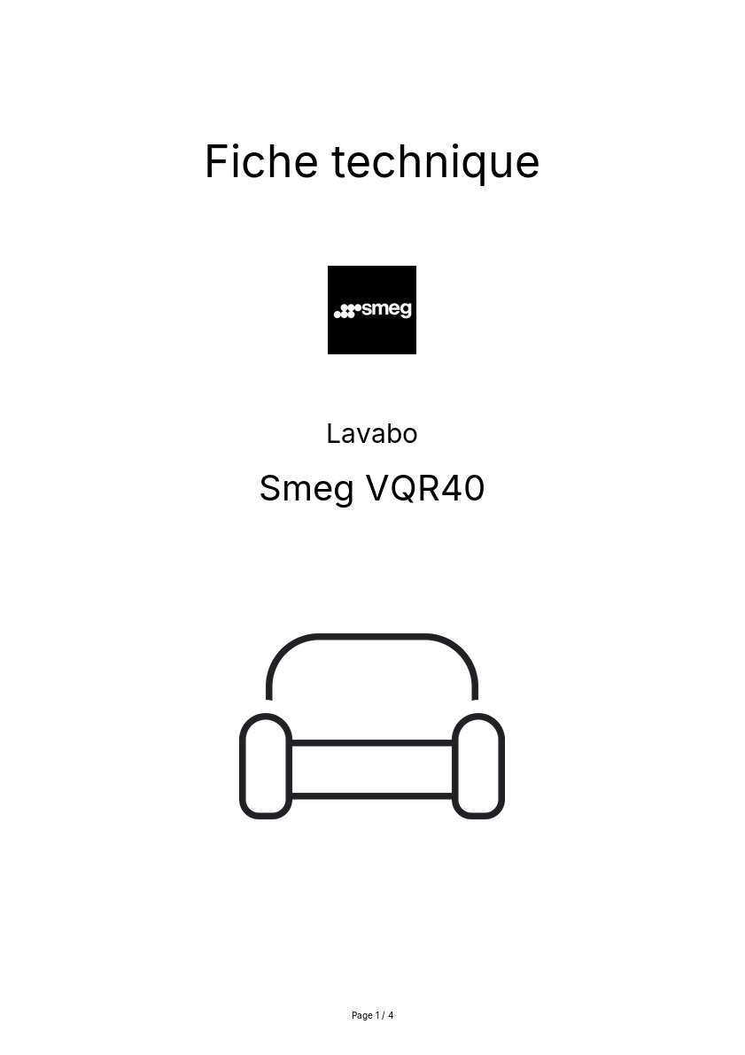 Page n°1 - Fiche technique Smeg VQR40