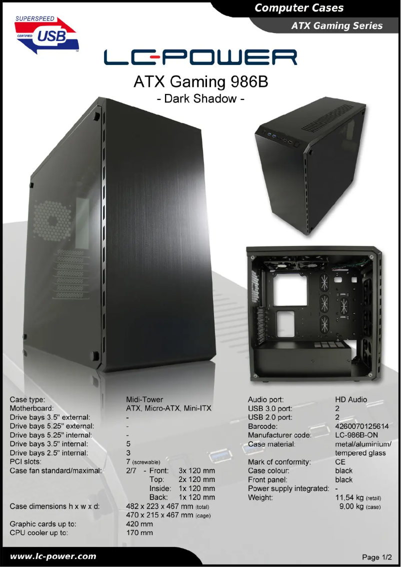 Image de la première page du manuel de l'appareil Gaming 986B