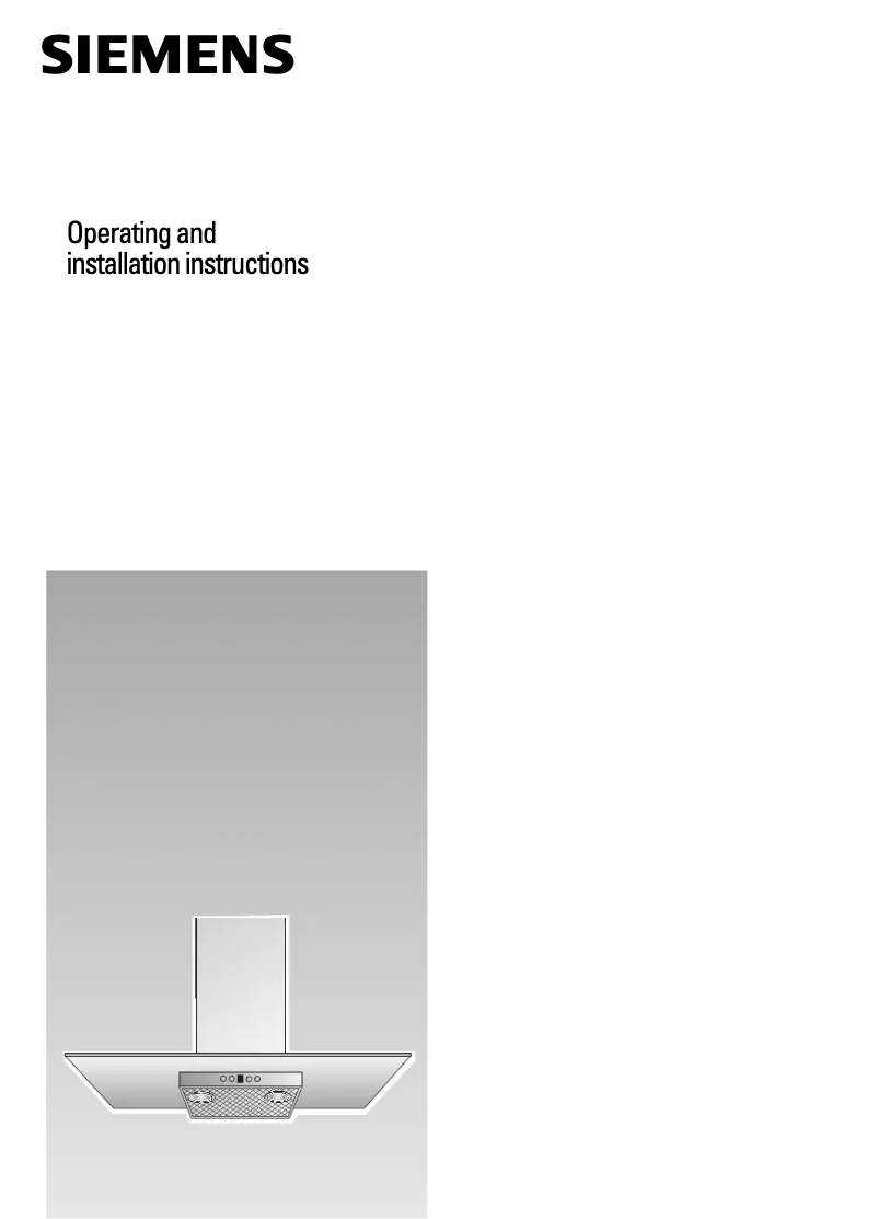 Page n°1 - Manuel utilisateur Siemens LC757GB40B