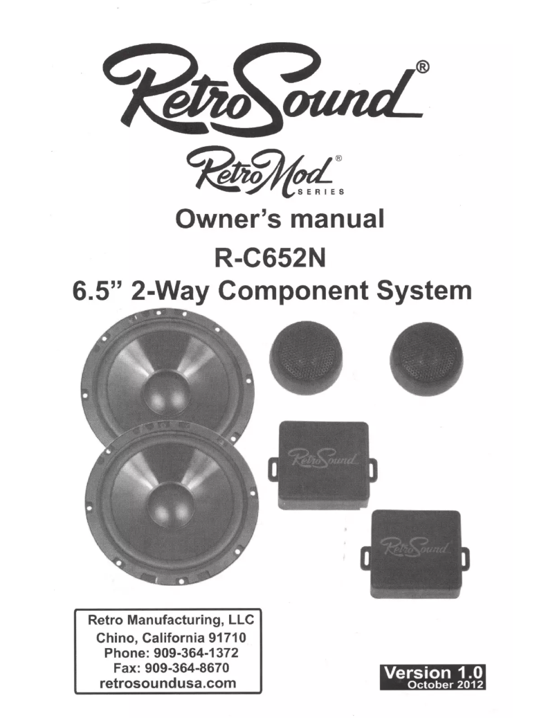 Page n°1 - Manuel utilisateur RetroSound R-C652N
