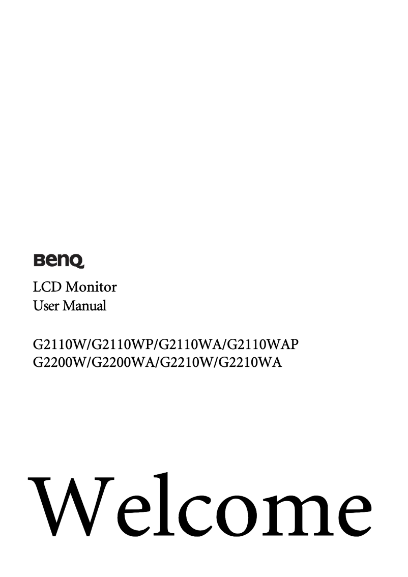 Image de la première page du manuel de l'appareil G2210WA