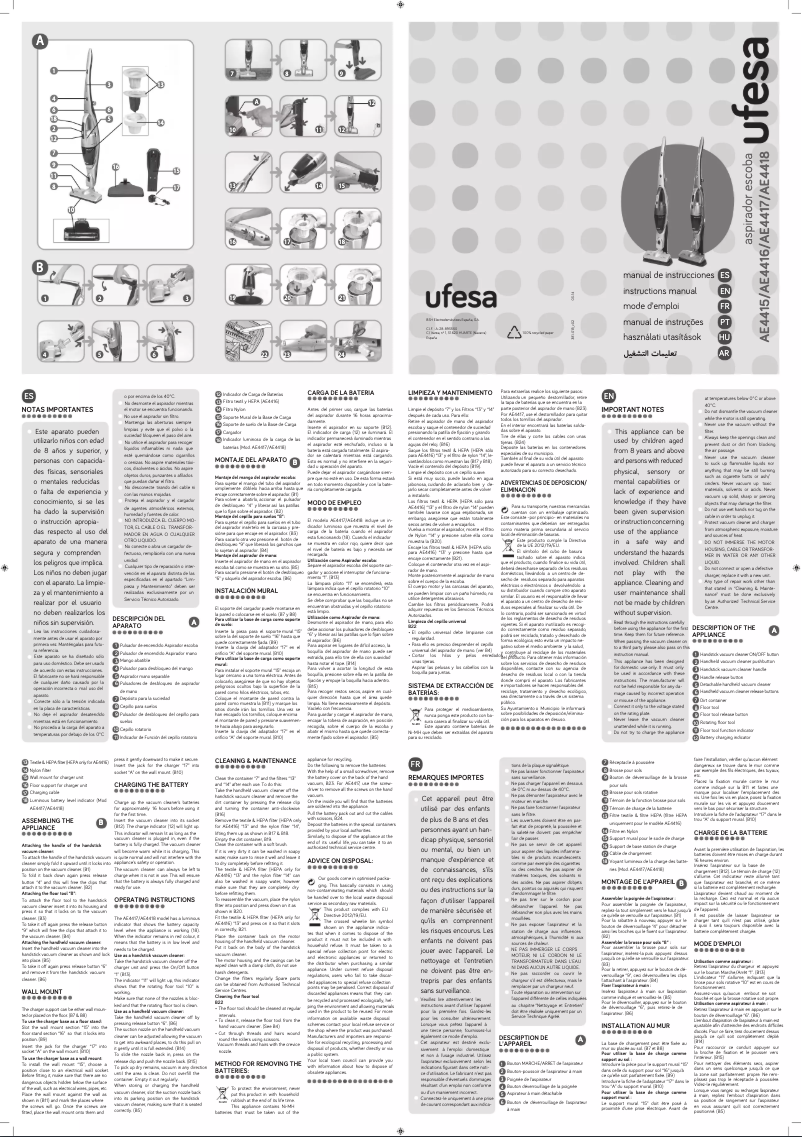 Image de la première page du manuel de l'appareil AE4418