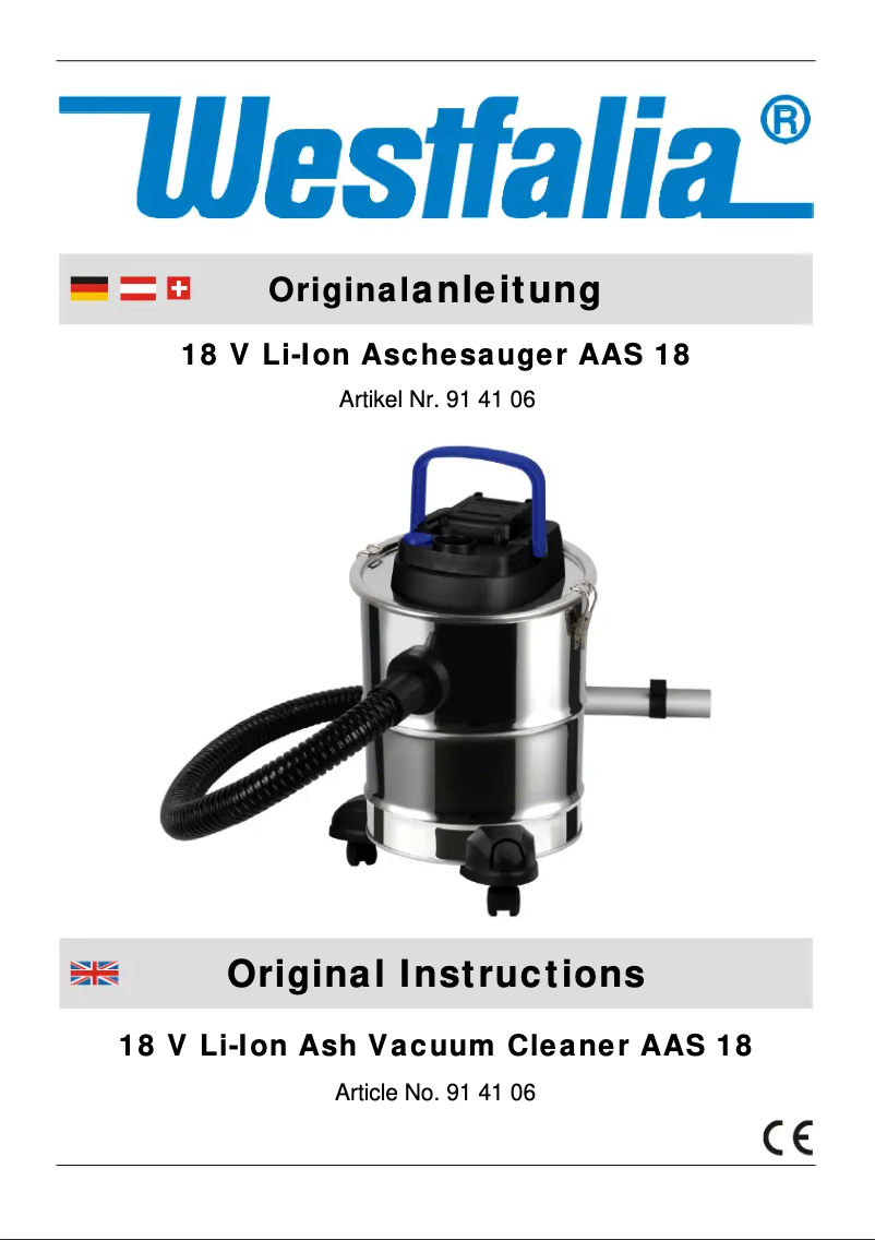 Page n°1 - Manuel utilisateur Westfalia AAS18