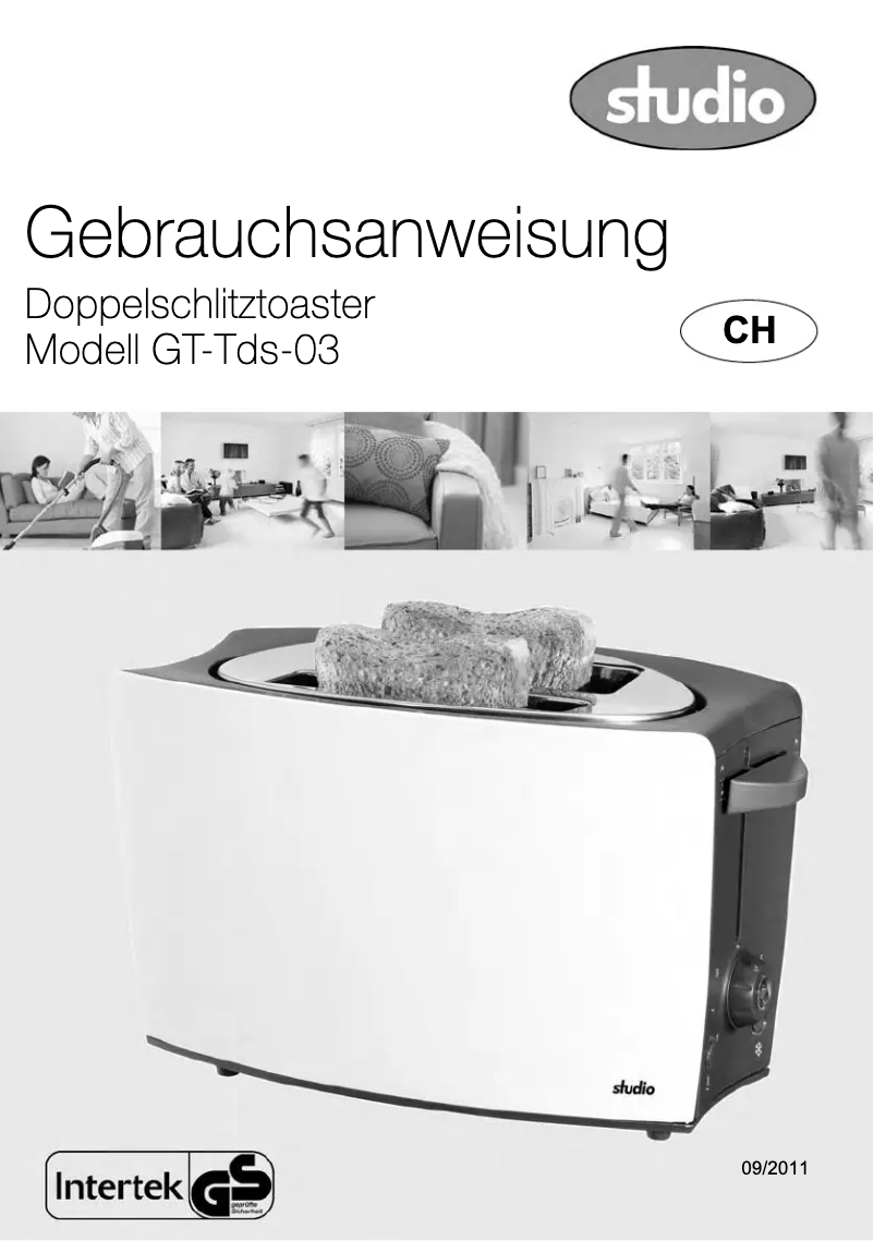 Page 1 de la notice Manuel utilisateur Studio GT-Tds-03