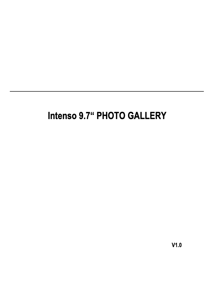 Page 1 de la notice Manuel utilisateur Intenso Photo Gallery