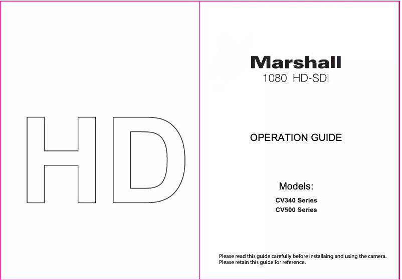 Image de la première page du manuel de l'appareil CV500-MB