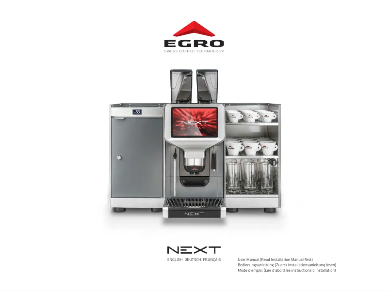 Page 1 de la notice Manuel utilisateur Egro Next Top Milk