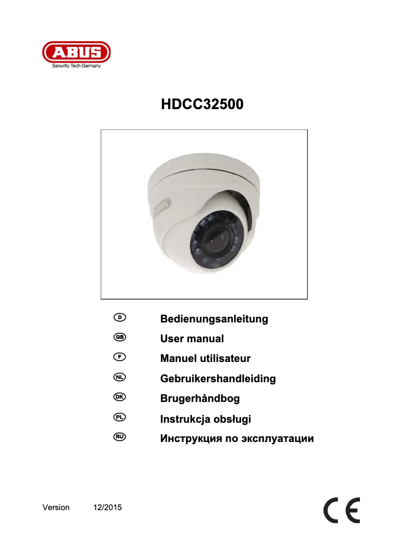 Page 1 de la notice Manuel utilisateur Abus HDCC32500