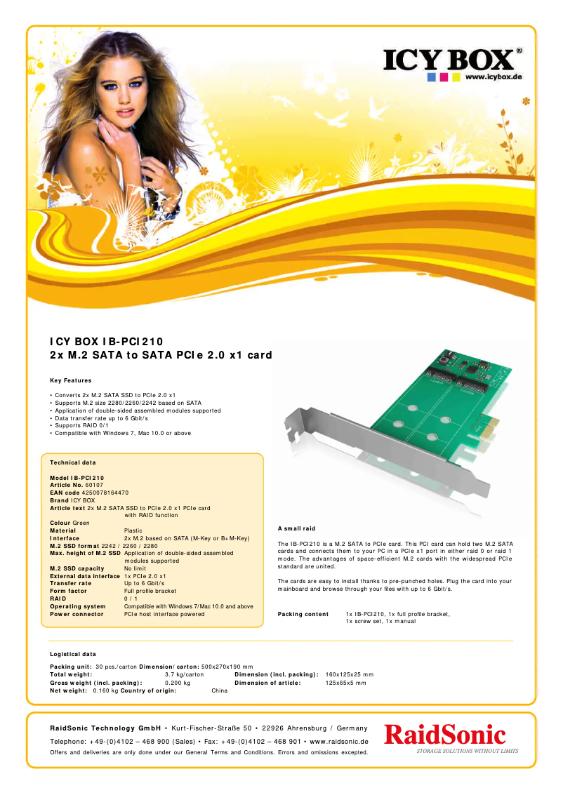 Image de la première page du manuel de l'appareil IB-PCI210
