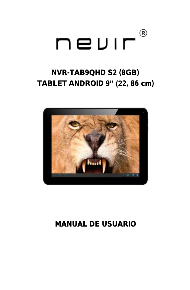 Image de la première page du manuel de l'appareil NVR-TAB9QHD S2 (8GB)