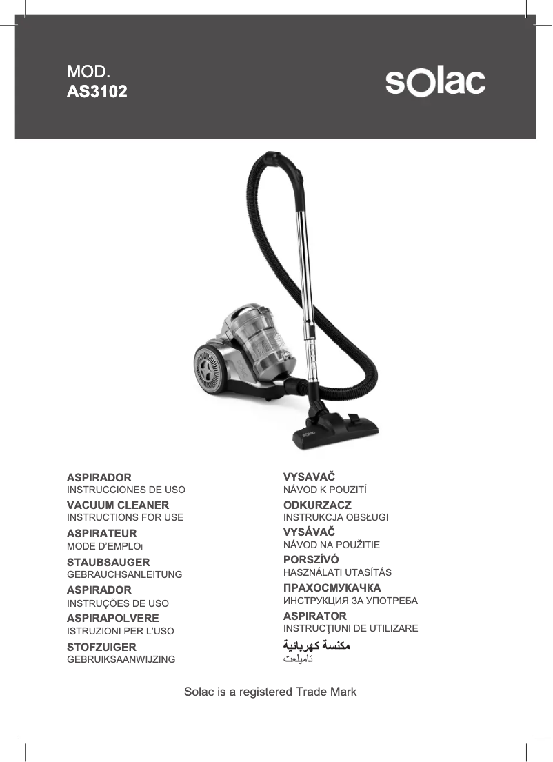 Image de la première page du manuel de l'appareil Brave AS3102