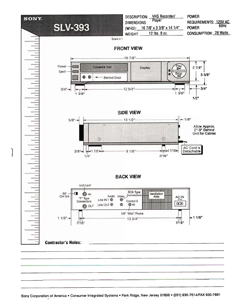 Image de la première page du manuel de l'appareil SLV-393