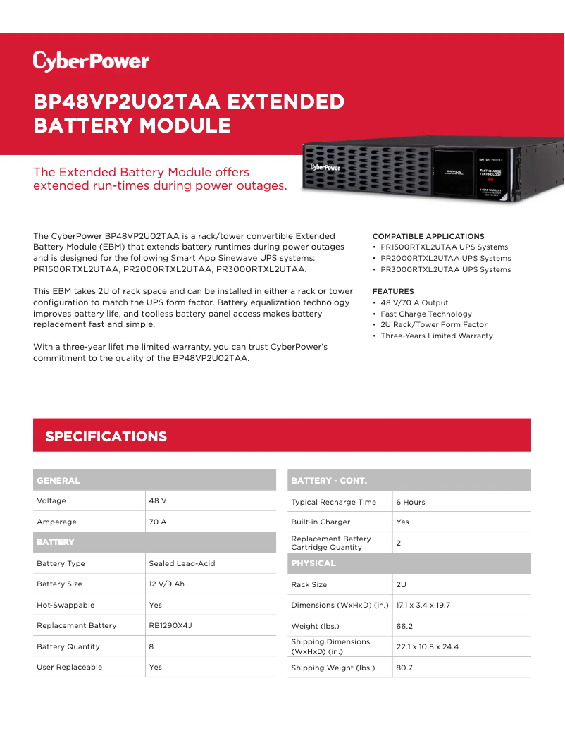 Image de la première page du manuel de l'appareil EBM BP48VP2U02