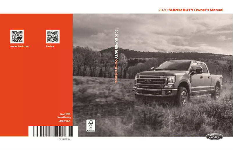 Page n°1 - Manuel utilisateur Ford F-450 Super Duty (2020)