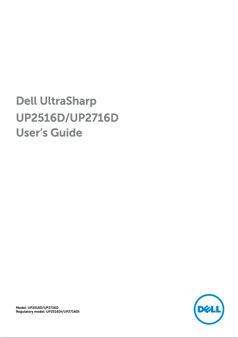 Page 1 de la notice Manuel utilisateur Dell UltraSharp UP2716D