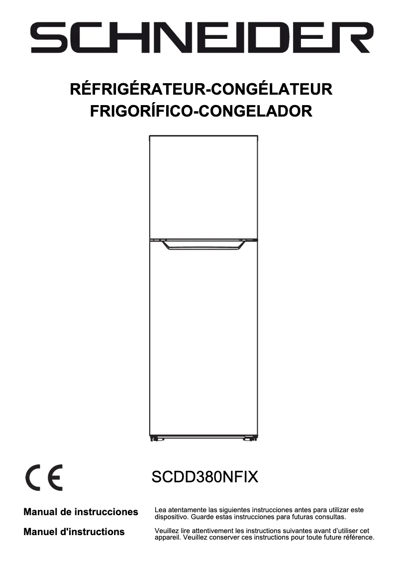 Page 1 de la notice Manuel utilisateur Schneider SCDD380NFIX