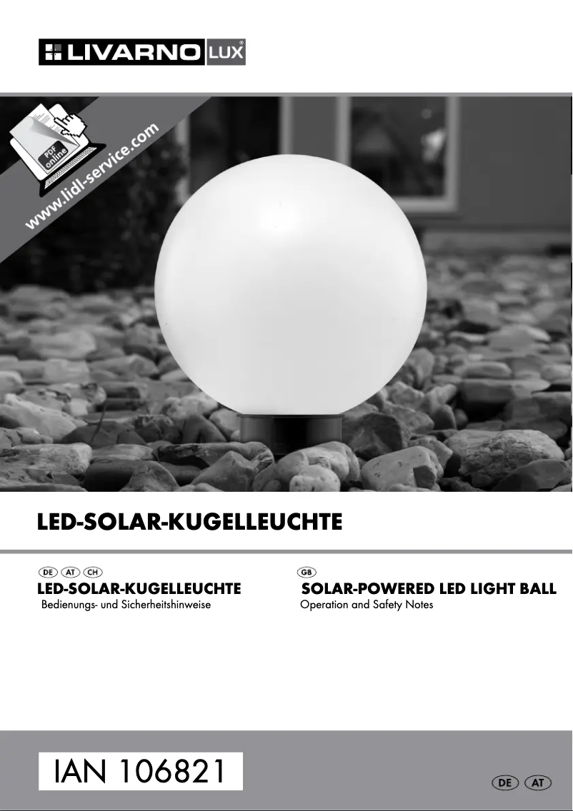 Page n°1 - Manuel utilisateur Livarno Lux IAN 106821