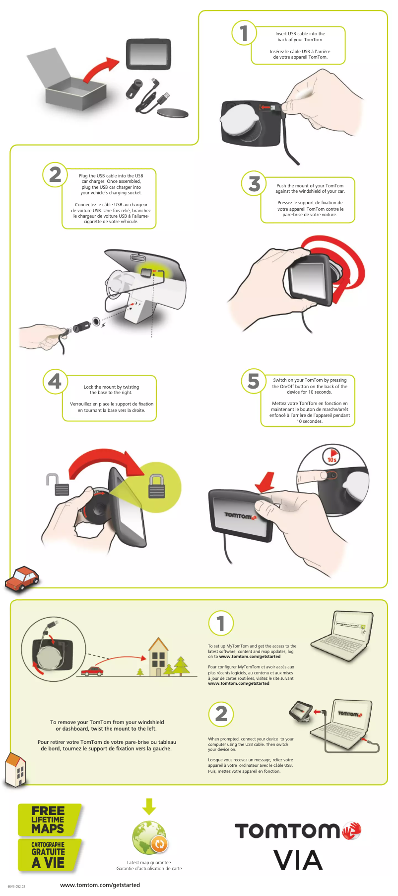 Page 1 de la notice Manuel utilisateur TomTom VIA 1515M