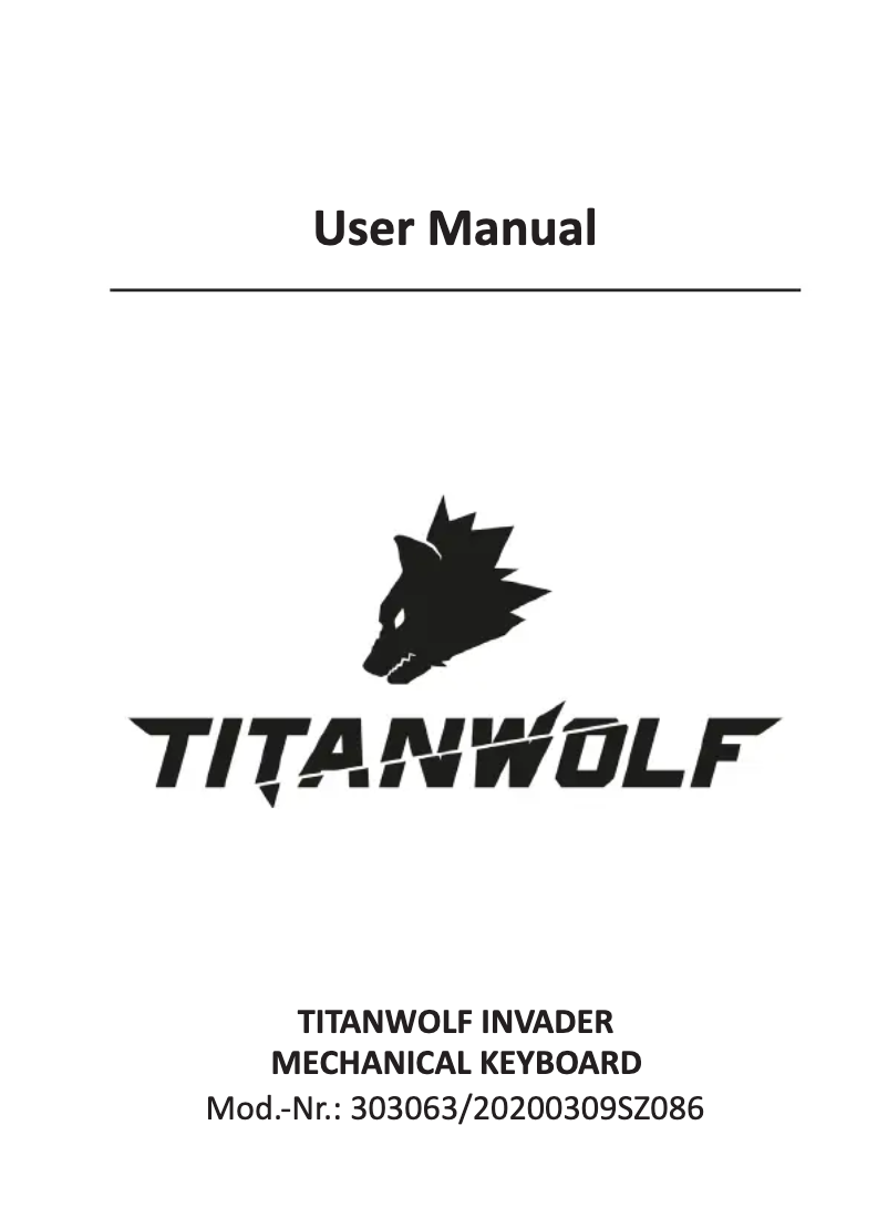 Page n°1 - Manuel utilisateur Titanwolf 303063