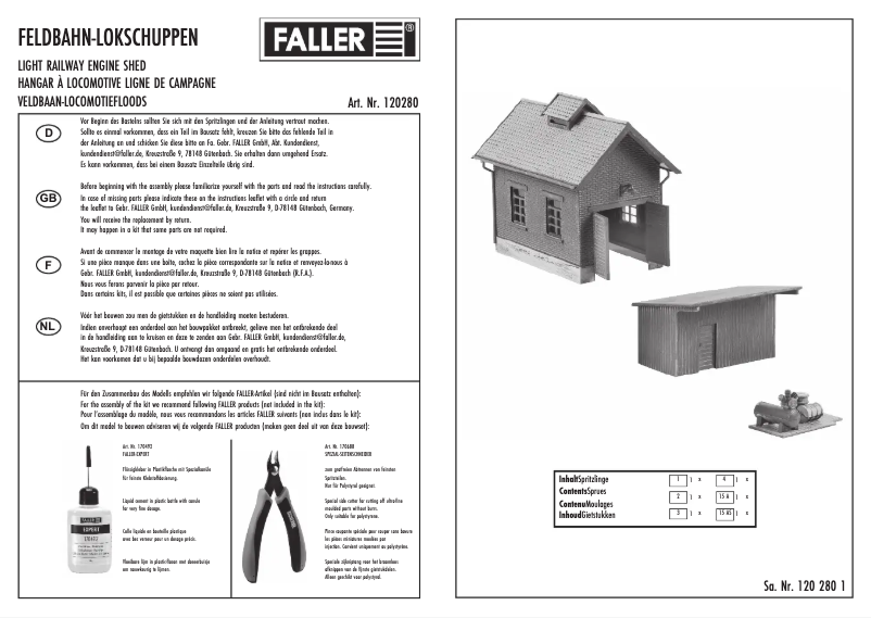 Page n°1 - Manuel utilisateur Faller 120280