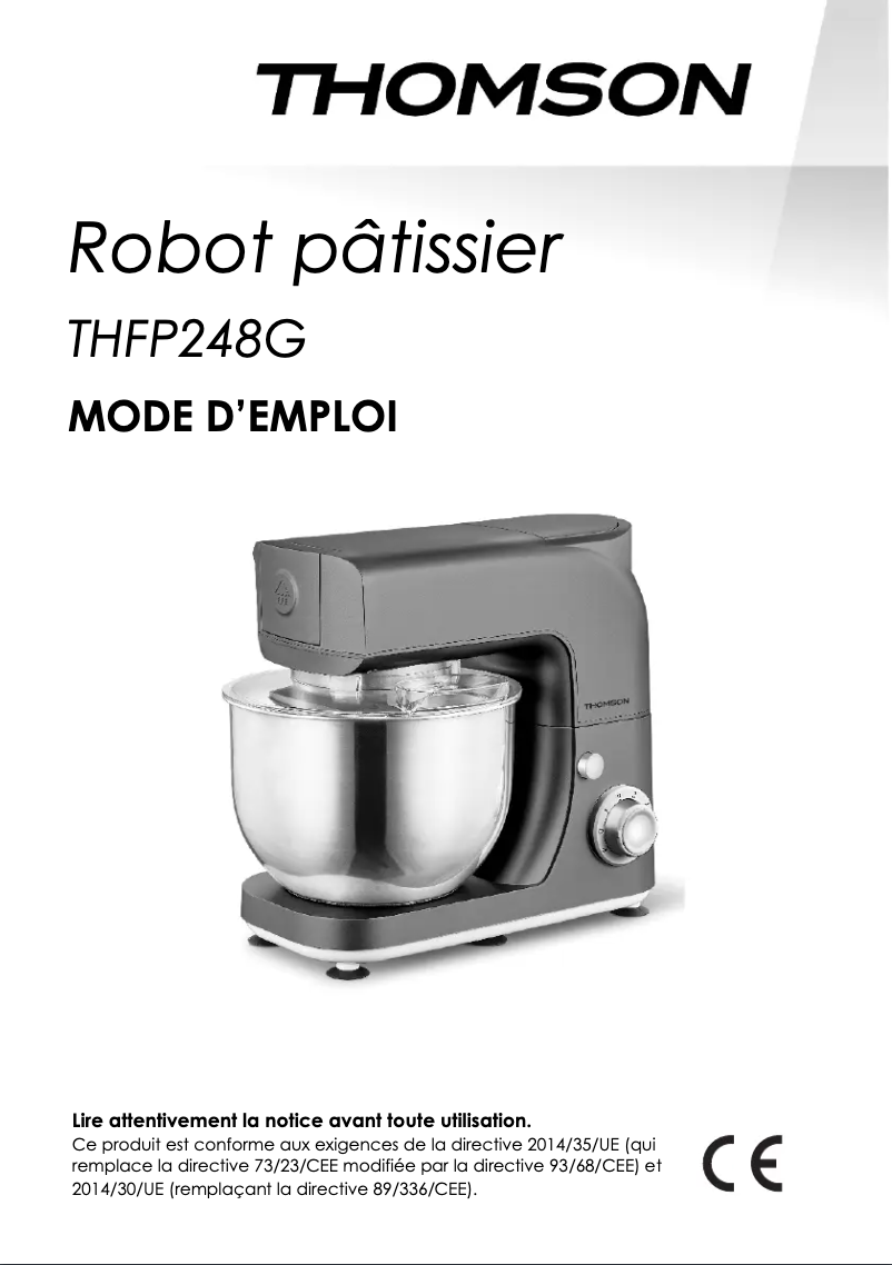 Page n°1 - Manuel utilisateur Thomson THFP248G