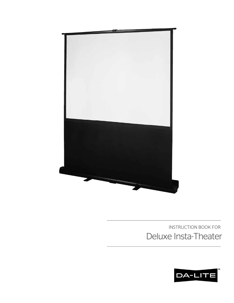 Page 1 de la notice Manuel utilisateur Da-Lite Deluxe Insta-Theater 83315