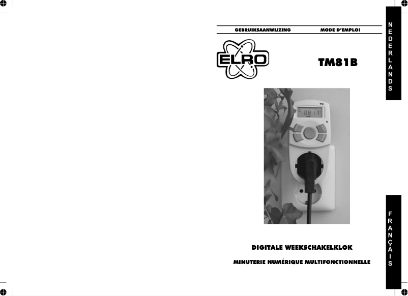 Page n°1 - Manuel utilisateur Elro TM81B