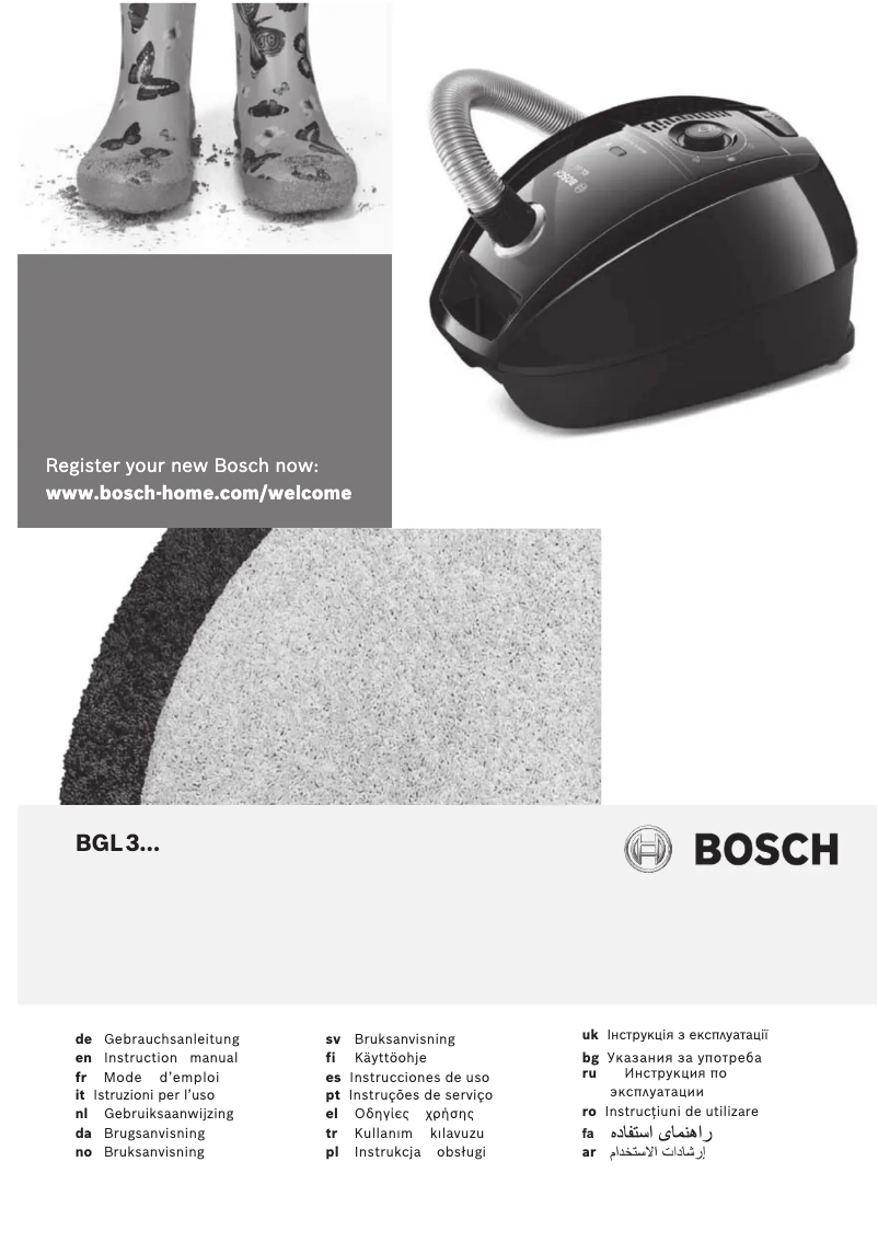 Page 1 de la notice Manuel utilisateur Bosch BGL3A300