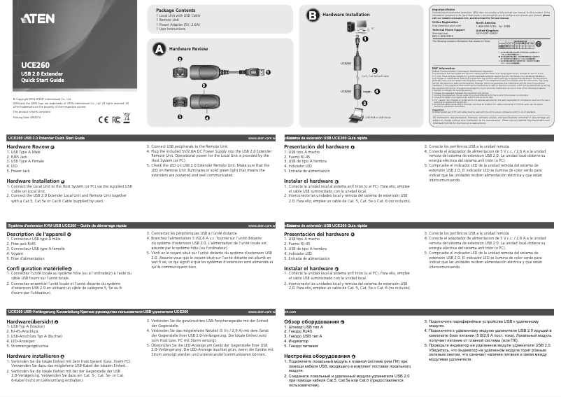 Page n°1 - Manuel utilisateur ATen UCE260