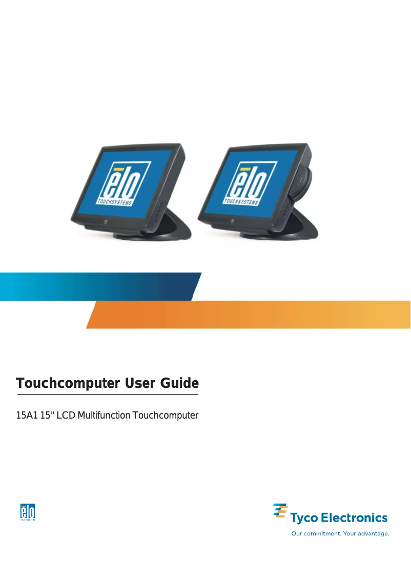 Page 1 de la notice Manuel utilisateur Elo 15A1 AccuTouch