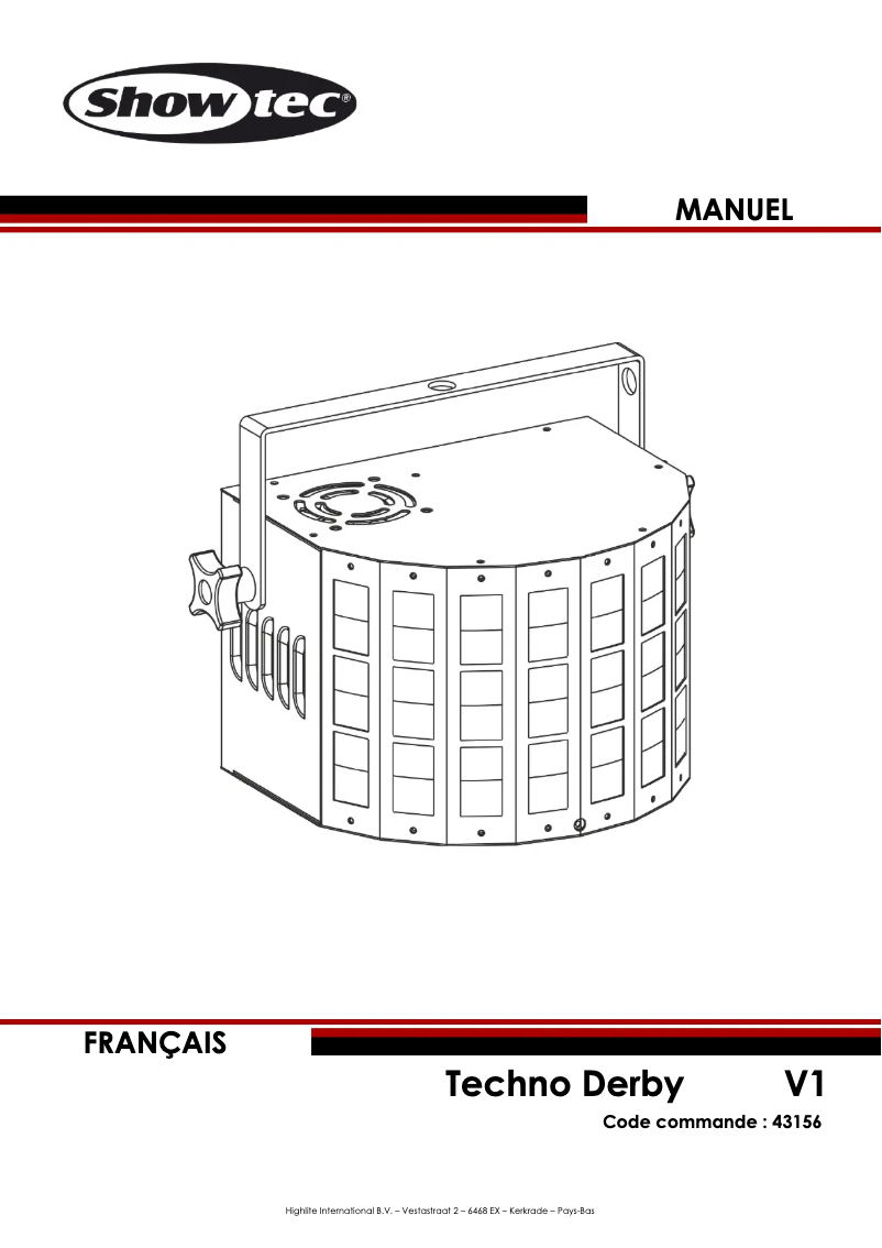 Page n°1 - Manuel utilisateur Showtec Techno Derby