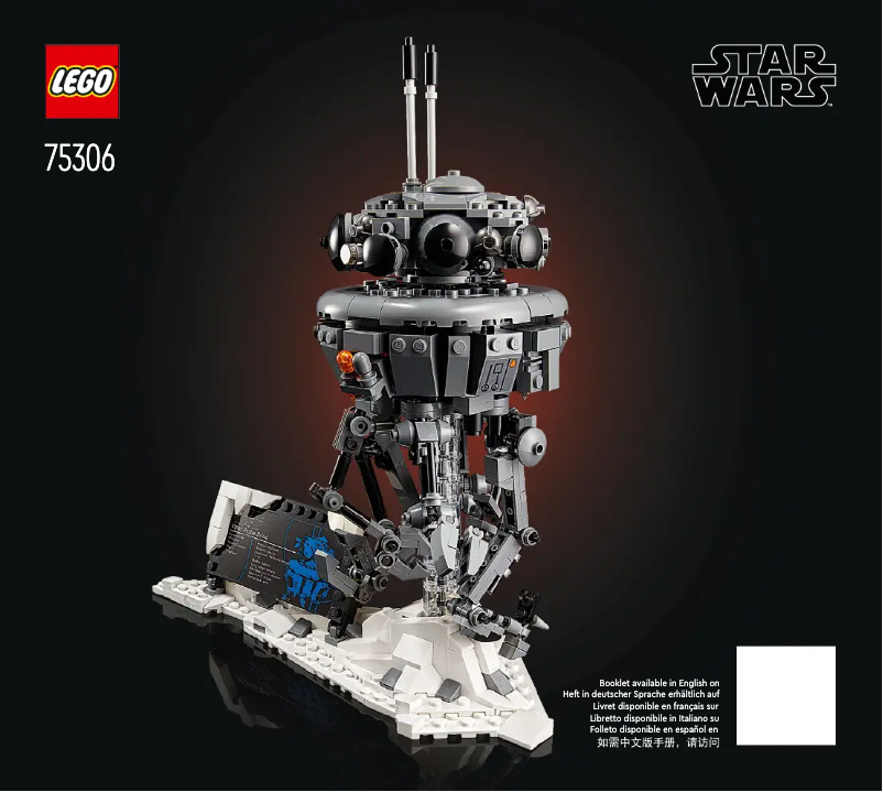 Page 1 de la notice Consignes visuelles Lego Star Wars 75306