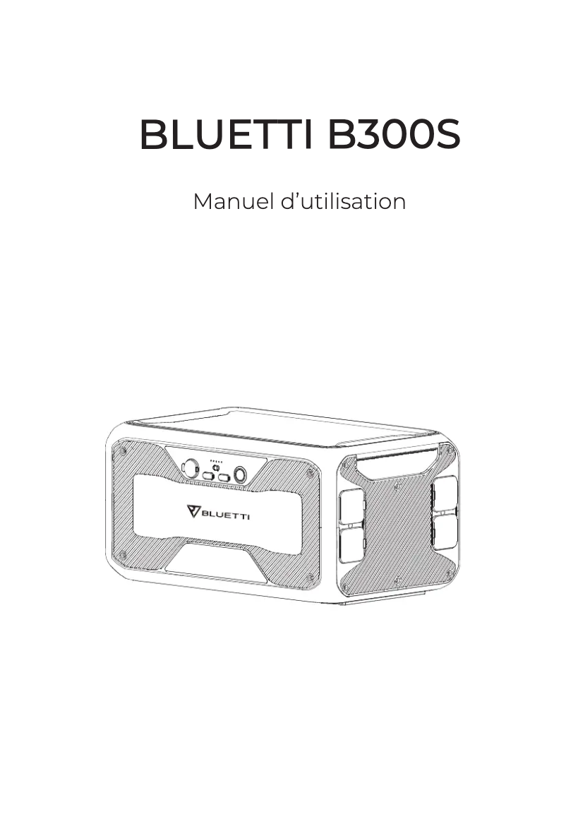 Page 1 de la notice Manuel utilisateur Bluetti B300S