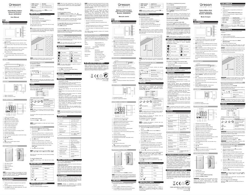 Image de la première page du manuel de l'appareil Alizé BAR268HGA