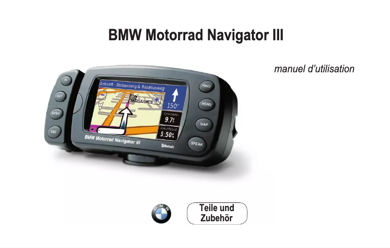 Page n°1 - Manuel utilisateur Garmin BMW Motorrad Navigator III