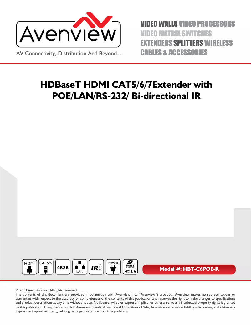 Image de la première page du manuel de l'appareil HBT-C6POE-R