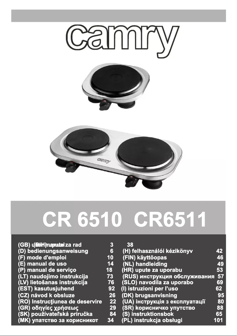 Page 1 de la notice Manuel utilisateur Adler CR 6511