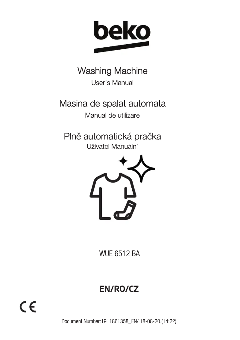 Image de la première page du manuel de l'appareil WUE 6512 BA