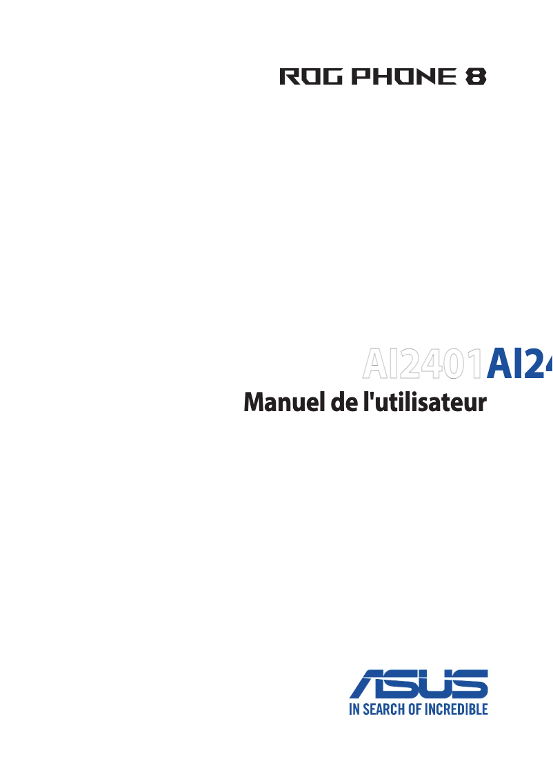 Page n°1 - Manuel utilisateur Asus ROG Phone 8 Pro