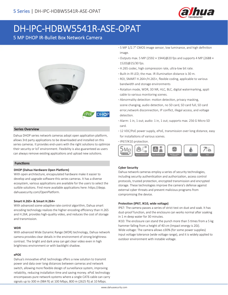 Image de la première page du manuel de l'appareil IPC-HDBW5541R-ASE-OPAT