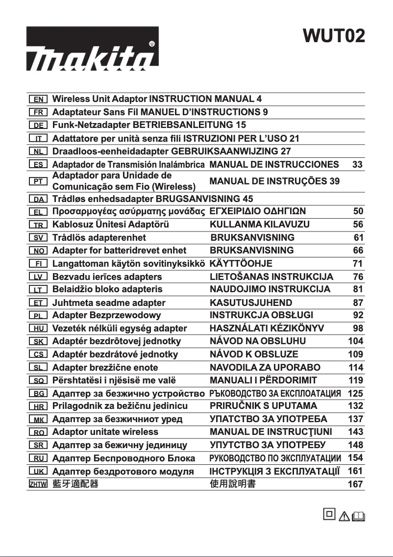 Page n°1 - Manuel utilisateur Makita WUT02
