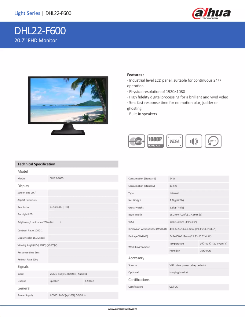Image de la première page du manuel de l'appareil DHL22-F600