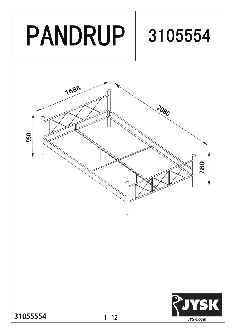 Page 1 de la notice Manuel utilisateur JYSK Pandrup