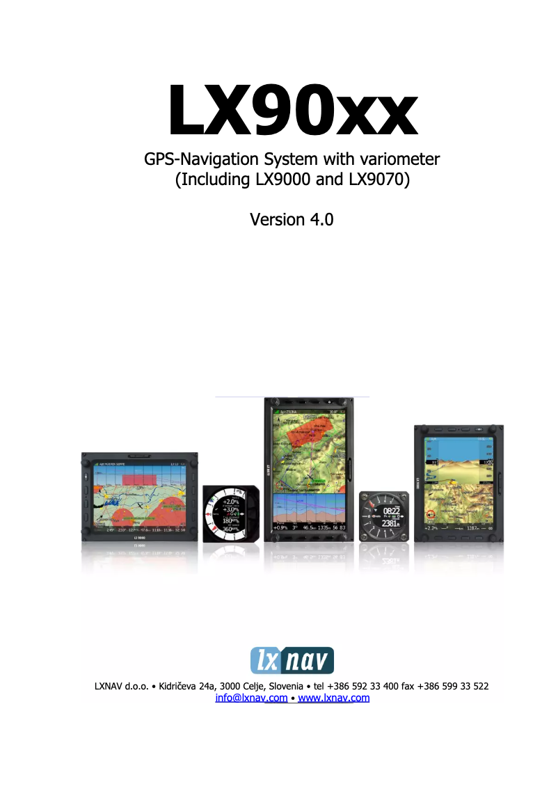 Page n°1 - Manuel utilisateur LXNAV LX9000