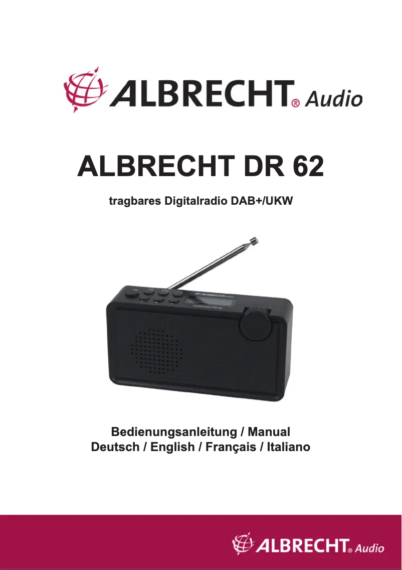 Página 1 del manual Manual de usuario Albrecht DR 62