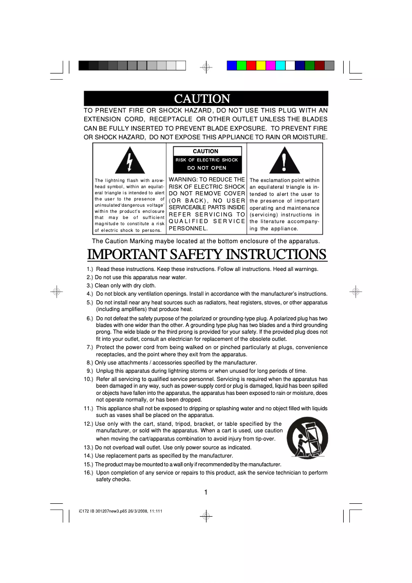 Page 1 de la notice Manuel utilisateur Emerson iC172