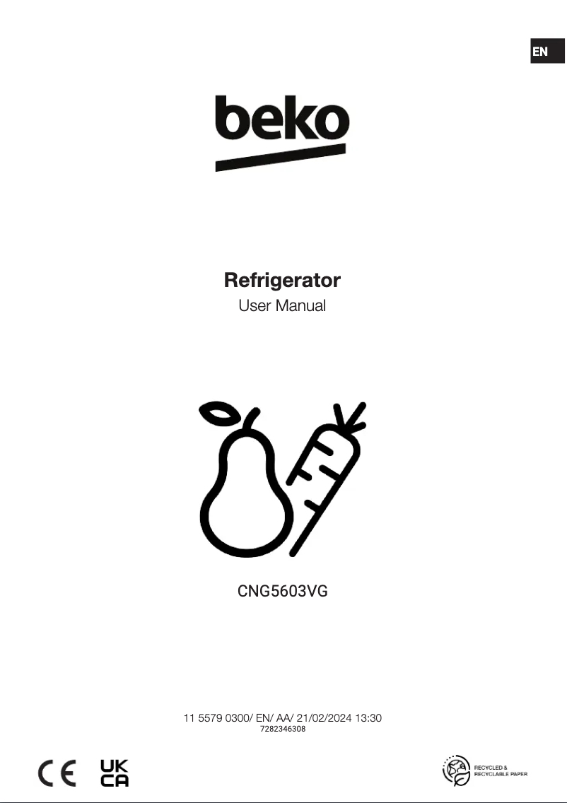 Image de la première page du manuel de l'appareil CNG5603VG