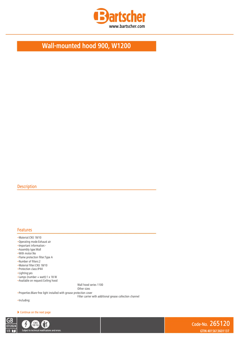 Image de la première page du manuel de l'appareil 265120