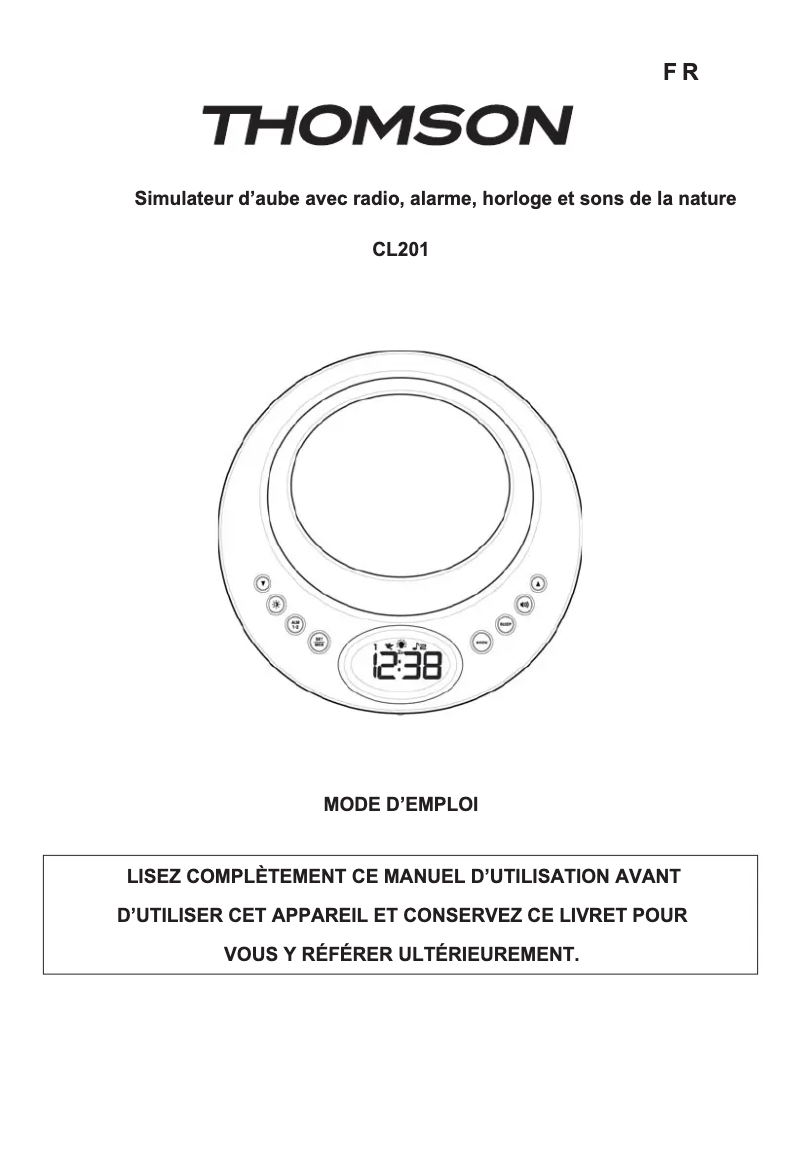 Page 1 de la notice Manuel utilisateur Thomson CL201